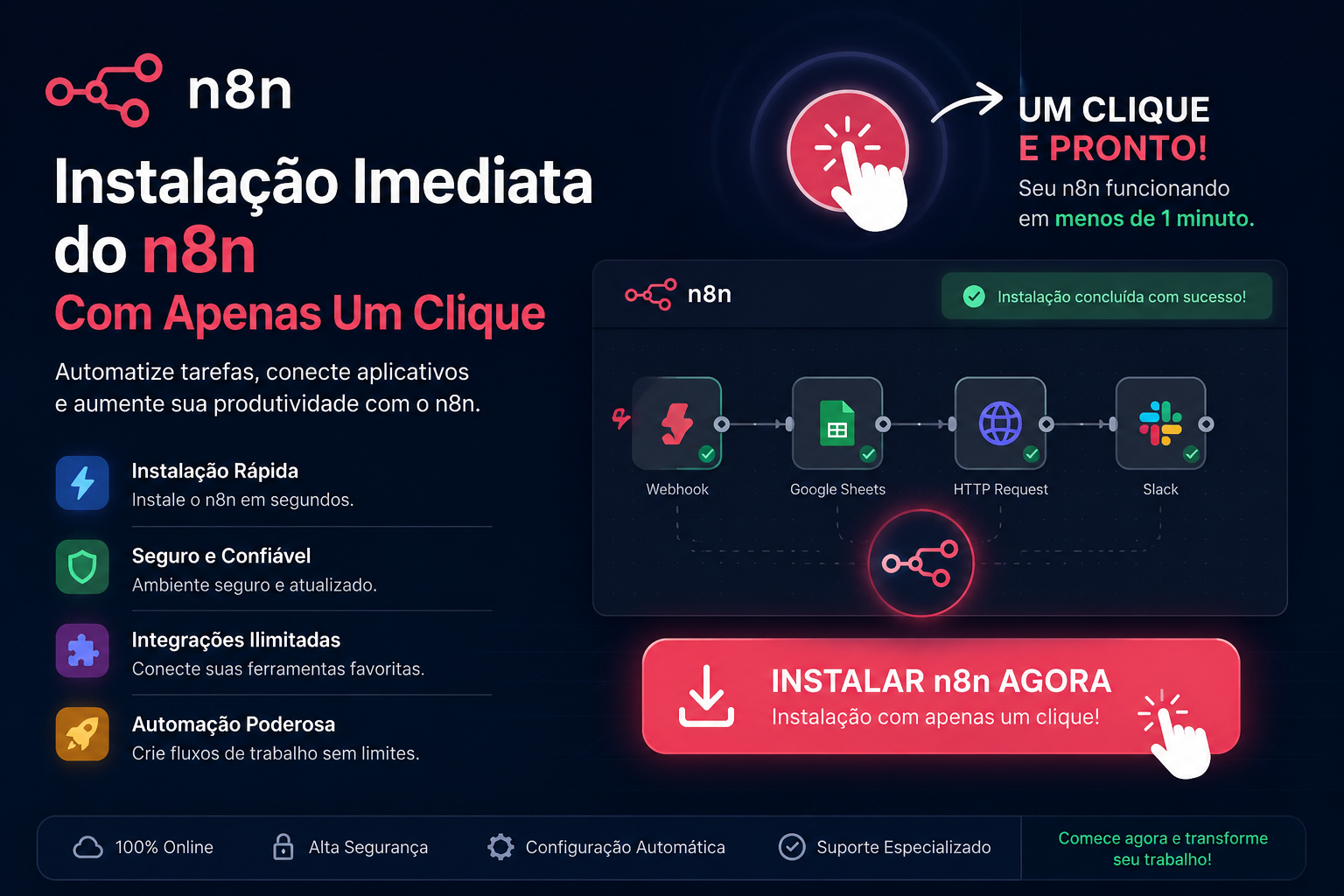 Instalação num clique
